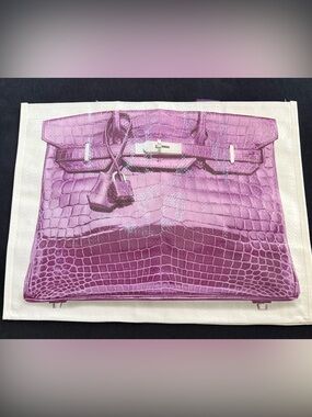 Purple Croc-looking  Tote Bag - Designer Style
